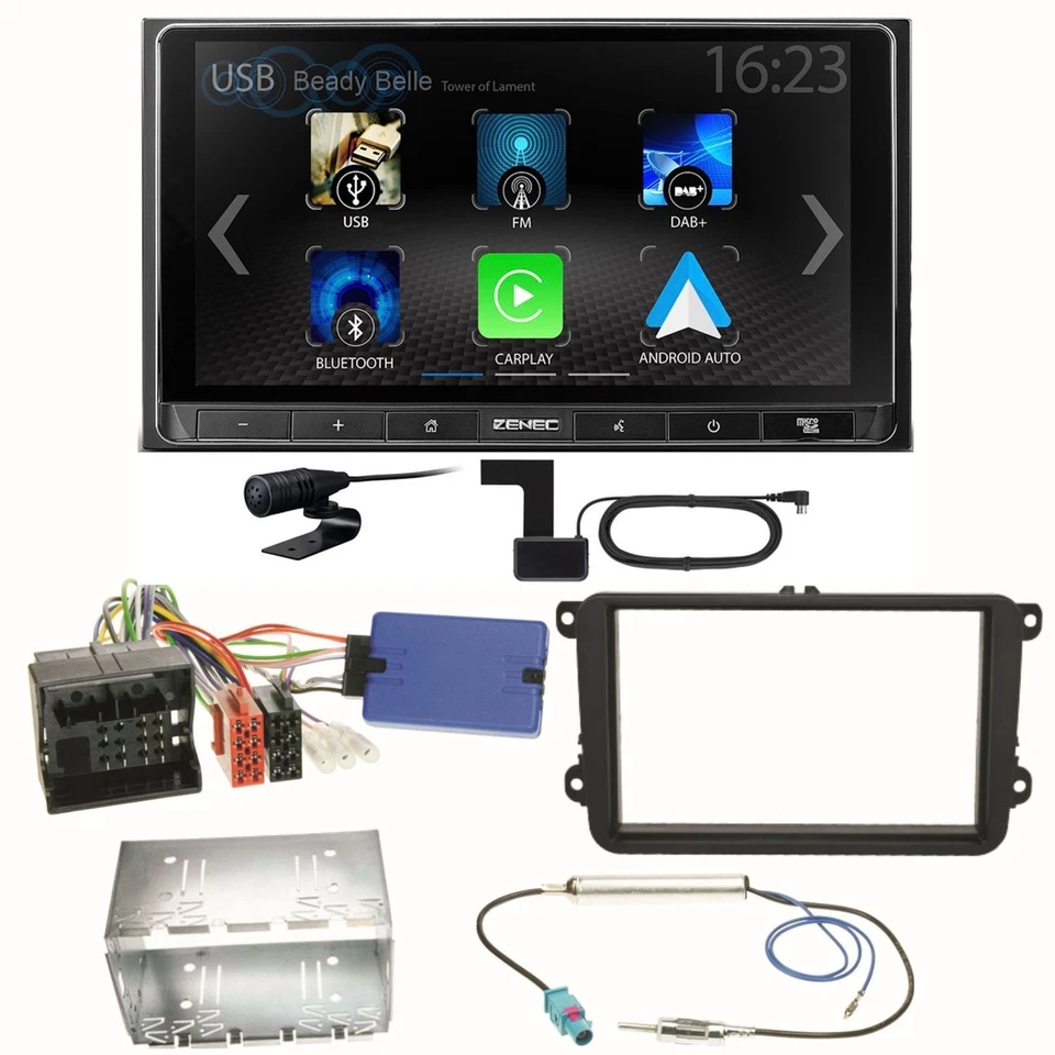 ZENEC Z-N538 Android Auto CarPlay DAB+ Einbauset für Seat Alhambra Altea XL Leon - Bild 1 von 1