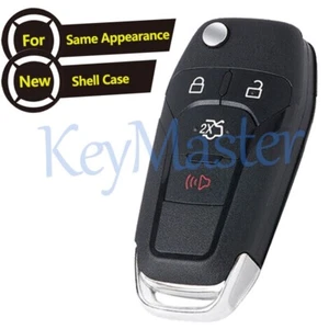 Flip Remote Key Shell Fob 4B Case for 2013 2014 2015 2016 2017 2018 Ford Fusion - Picture 1 of 6