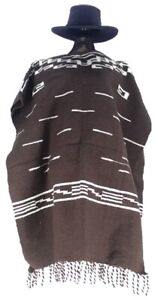 Sharpshooter Clint Eastwood Style 100% Wool Western Designer Brown Poncho & Hat