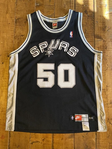 Authentic David Robinson Nike San Antonio Spurs NBA Jersey Size 50 Pro Cut + 4 Cover