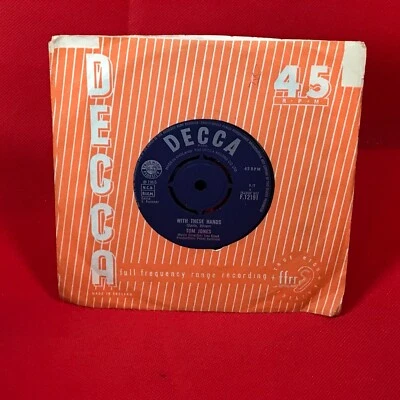 TOM JONES With These Hands 1965 UK 7" vinyl single original 45 Untrue ~ - Bild 1 von 2
