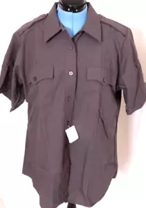NEW Flying Cross Police Uniform Gray Short Sleeve Button Shirt Women's Ladies 46 - Picture 1 of 9