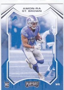 Amon-Ra St. Brown 2021 Playoff Rookie #231 Detroit Lions RC - Foto 1 di 1