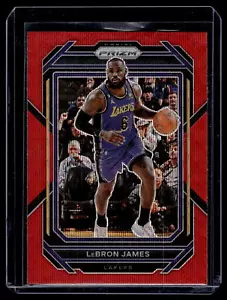 2022 Panini Prizm LeBron James #134 Ruby Wave Prizm Los Angeles Lakers - Foto 1 di 2