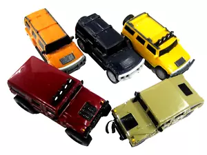 Lot of 5 GM Hummer Humvee McDonald's Toys H1 H2 H3 Red Blue Orange Yellow Cream - Picture 1 of 19