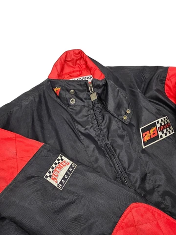 Nascar Vintage Ernie Irvan #28 Nutmeg Mills Havoline Texaco Racing Jacket XL 90s Cover