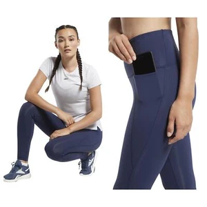 NWT Reebok Womens Lux High Waist 2.0 Long Training Tights Size Medium - Picture 1 of 9