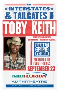 TOBY KEITH REPLICA 2016 CONCERT POSTER - Picture 1 of 1