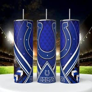 Indianapolis Colts 20oz tumbler stainless game day, Hot or Cold - Picture 1 of 2