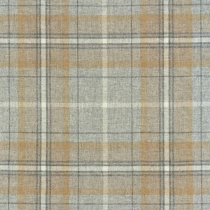 Upholstery Fabric Grampian Faux Wool Grey & Beige Tartan Check Curtain Fabric - Picture 1 of 4