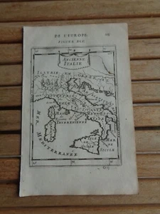Gravure carte ancienne ITALIE tiré de Description de l'Univers par Mallet - 1675 - Foto 1 di 1