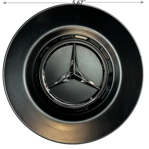 For Mercedes C-CLASS C63 C63S OEM Center Cap 17-24 BLACK A0004001100 (5.67 in) - Picture 1 of 6