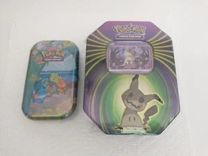 Pokemon 2 Factory Sealed Tins 2021 One Large, One Small - Picture 1 of 5