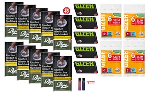 10x Pepe Dark Green 30g mit 5xGIZEH Black Fine/4x GIZEH Slim-Filter /2 Clipper - Bild 1 von 1