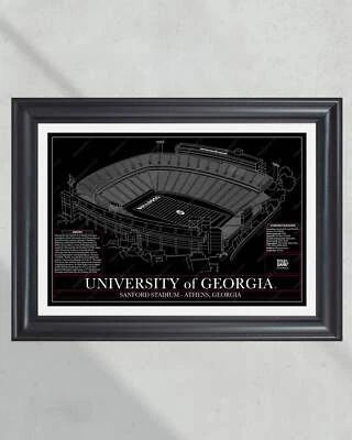 University of Georgia Bulldogs - Dooley Field at Sanford Stadium Blueprint - Image 1 of 4