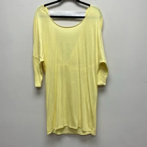 Victoria's Secret Womens Shift Dress Yellow Knee Length Scoop Dolman Sleeve L - Picture 1 of 6