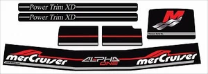 MERCRUISER THE THE NEW MOST COMPLETE ALPHA ONE GEN TWO W/GRAY RAMS STICKER SET - Picture 1 of 1