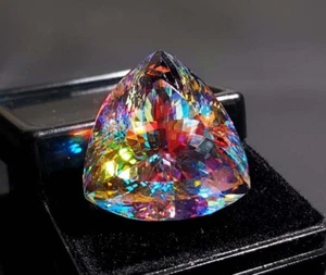 100 % Natural Mystic Multi Colour Trillion Foodball Cut Gemstone 25x25x20mm 64Ct - Picture 1 of 6