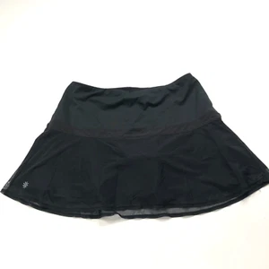 Athleta Upbeat MED (passt 30W) Overlay gefütterter Rock Skort 3" Shorts schwarz 438880 - Bild 1 von 10