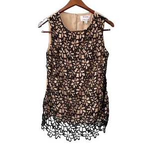 Lela Rose Neiman Marcus Target Guipure Crochet Lace Top Woman's Size Small Silk - Picture 1 of 7