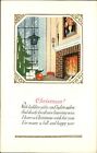 Christmas ~ Fireplace Gifts Ball Tree Candle Cage? ~ Embossed Postcard Sku487