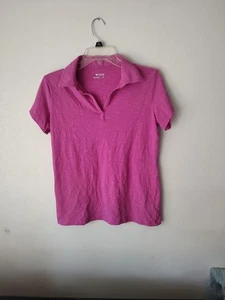 Columbia Women's Short Sleeve Polo Shirt Pink Size Small Logo - Picture 1 of 10