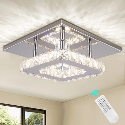 Mini Lámpara De Techo Cristal 7.9" Elegantes Modernas Para Sala Cuarto Baños Foto 1 de 4