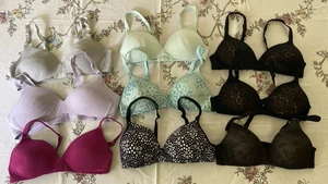 Nine Women's Warner's Bras Wire Free Size 34 A Various Colors - Picture 1 of 14