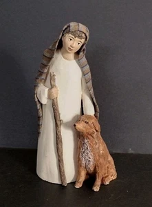Hestia Creations Nativity Figure David Shepherd Boy With Dog Retired 2005 - Picture 1 of 6
