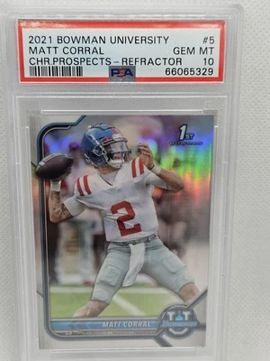 2021 Bowman Next - Matt Corral #5 Chrome Prospects Refractor (RC) - Image 1 of 2