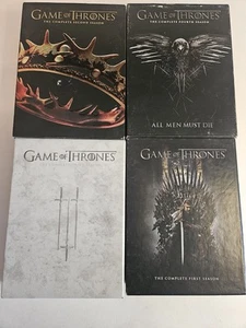 GAME OF THRONES DVDs COMPLETE SEASONS 1 , 2 , 3 & 4 - Picture 1 of 10