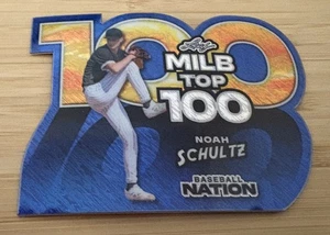 2025 Leaf Baseball Nation NOAH SCHULTZ MILB Top 100 Shimmer White Sox RC #5/7 - Bild 1 von 2