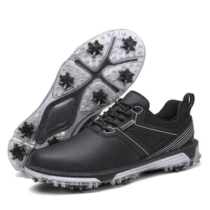 Waterproof Golf Shoes Men's Professional Fitness Spikes Training Golf Sneakers - Picture 1 of 20