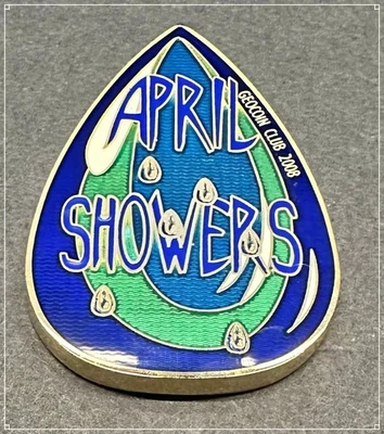 Geocoin 2008 April Showers Raindrops Duck Prints Nickel Unactivated - Image 1 of 2