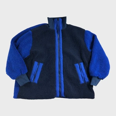 NEWLIFE ONLINE Roksanda Women's Jacket Blue Fleece Full Zip Pockets