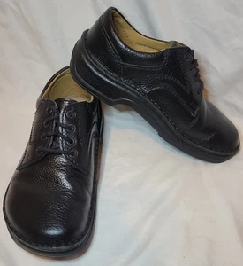 Women's Birkenstock Footprints Derby Black Leather Oxford Shoes Size 8 (39) - Picture 1 of 11