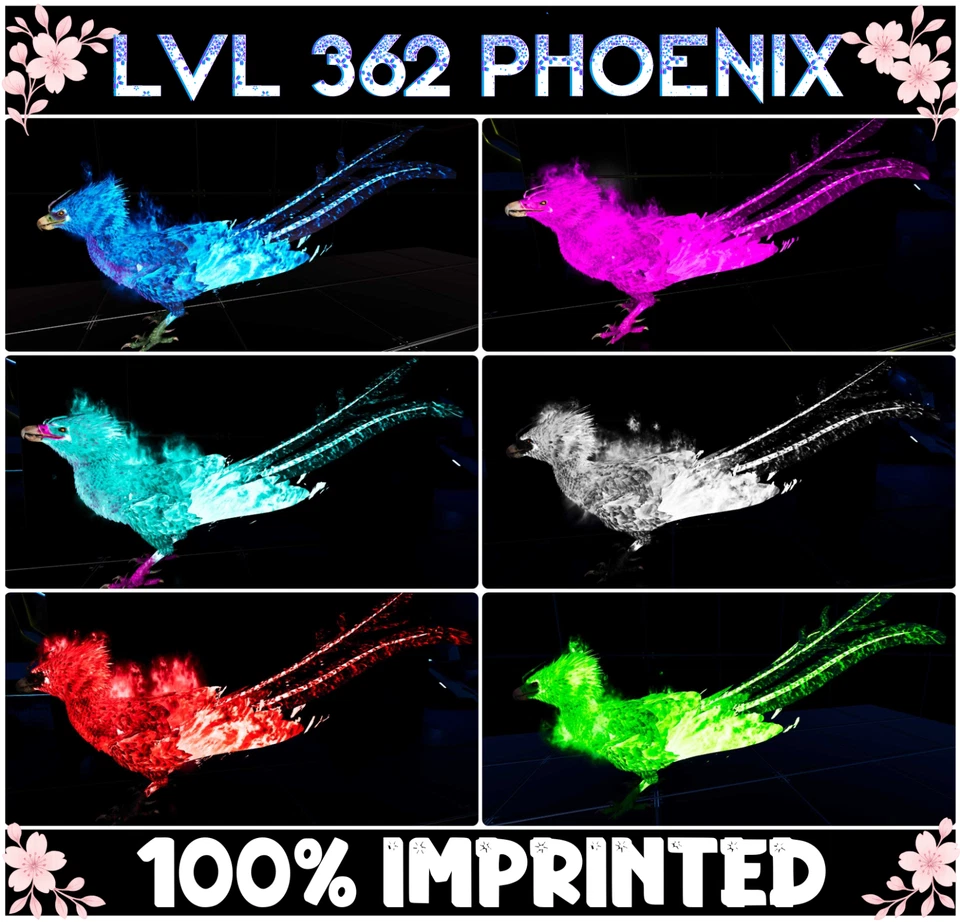 Phoenix MAX LEVEL 362 Impreso ARK🌸 Supervivencia Ascendida ASA PVE PC/XBOX/PS Foto 1 de 1