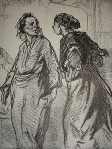 Litografia Gavarni / " Storia D IN Dire Due - Picture 1 of 2