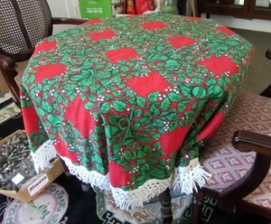 Stevens Tastemaker Xmas Stechpalme runde Tischdecke - Bild 1 von 6