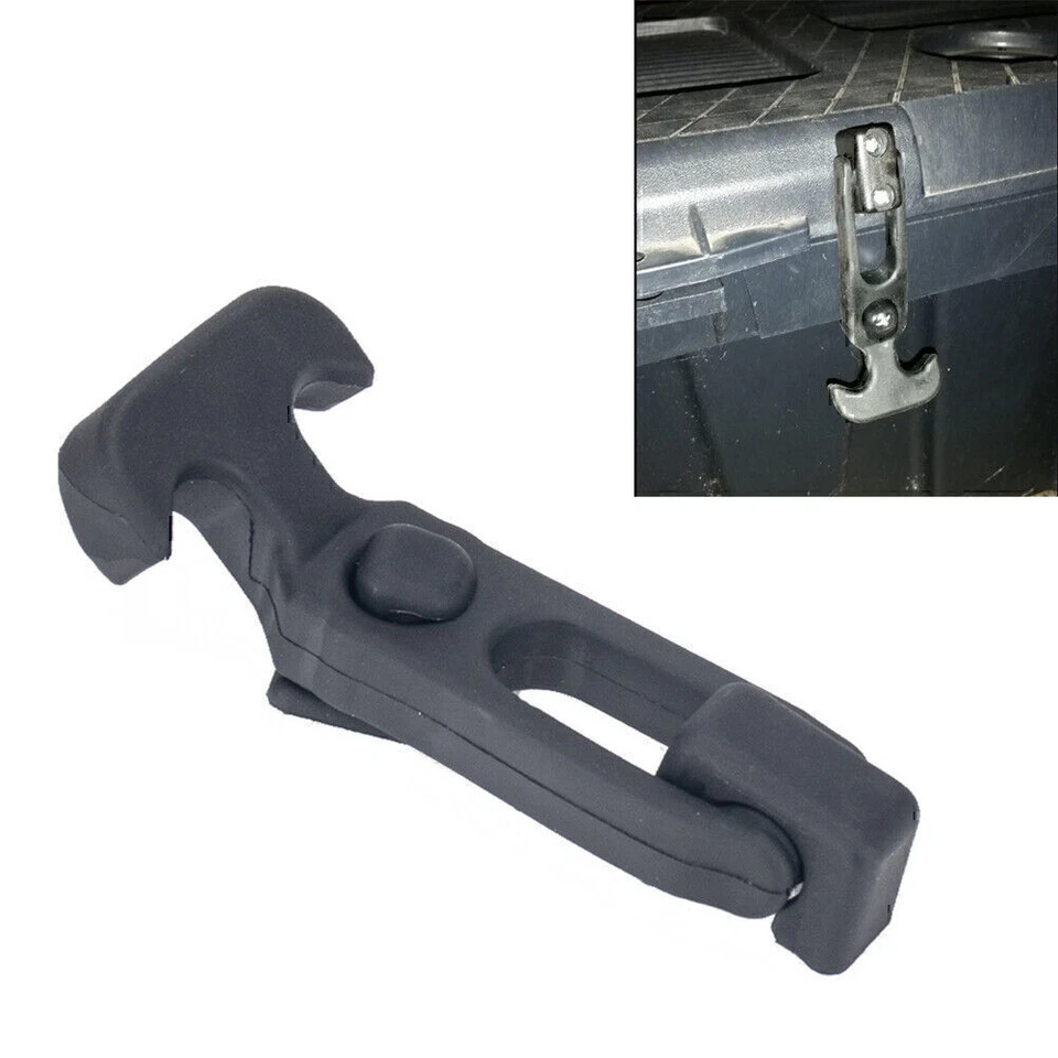 Rubber Flexible T-Handle Hasp Draw Latch for RV Tool Box Cooler Golf Cart Black - Image 1 of 4