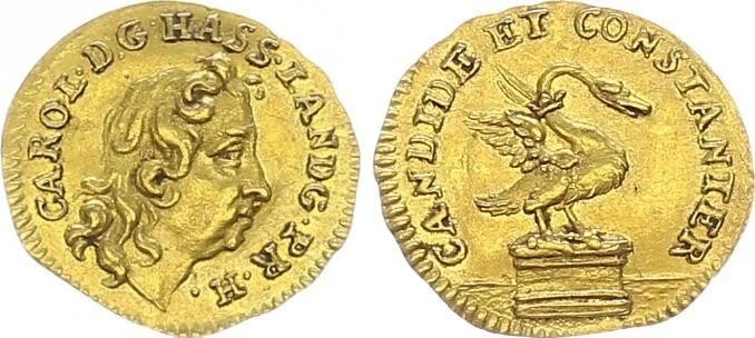 Hessen-Kassel 1/4 Ducat Gold Around 1720 Kassel - Karl (1670-1730) Vz 87167 - Image 1 of 1