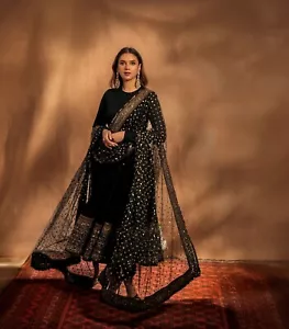 KLEID SALWAR KAMEEZ PAKISTANISCH INDISCH HOCHZEIT PARTY KLEID BOLLYWOOD ANZUG NEU - Bild 1 von 4