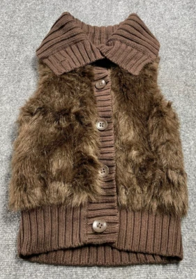 Chaleco Gap para niños niñas marrón con botones sin mangas de piel sintética talla L (10) Foto 1 de 4