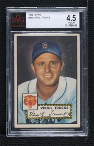 1952 Topps Semi-High # Virgil Trucks #262 BVG 4.5