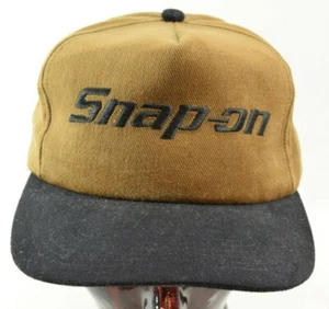 Vintage Snap-on Brown Embroidered logo Trucker Baseball Cap Hat NOS USA - Picture 1 of 8