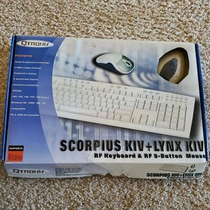 QTRONIX SCORPIUS KIV + Lynx KIV rf Keyboard kf 5 button mouse 98N PLUS KEYBOARD - Picture 1 of 5