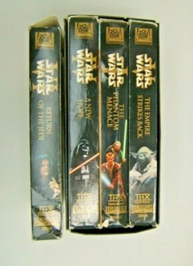 Vintage 4 VHS Star Wars Movies  I  IV  V  VI New Hope Phantom Manace Return Jedi - Picture 1 of 5
