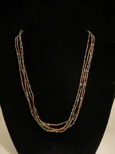 Premier Designs Autum Sun Set Glass Seed Bead Necklace * NEVER USED * - Picture 1 of 2
