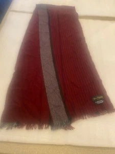 Allen Edmonds Herren rot/marine 100 % extrafeiner Wollschal 67 Zoll x 11,25 Zoll - Bild 1 von 6