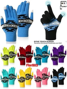 Southwest Knit Full Fingers Touch Screen Texting Gloves - Picture 1 of 56